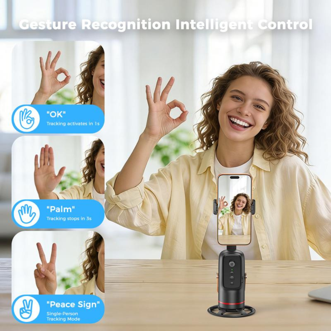 Trípode con seguimiento facial automático.